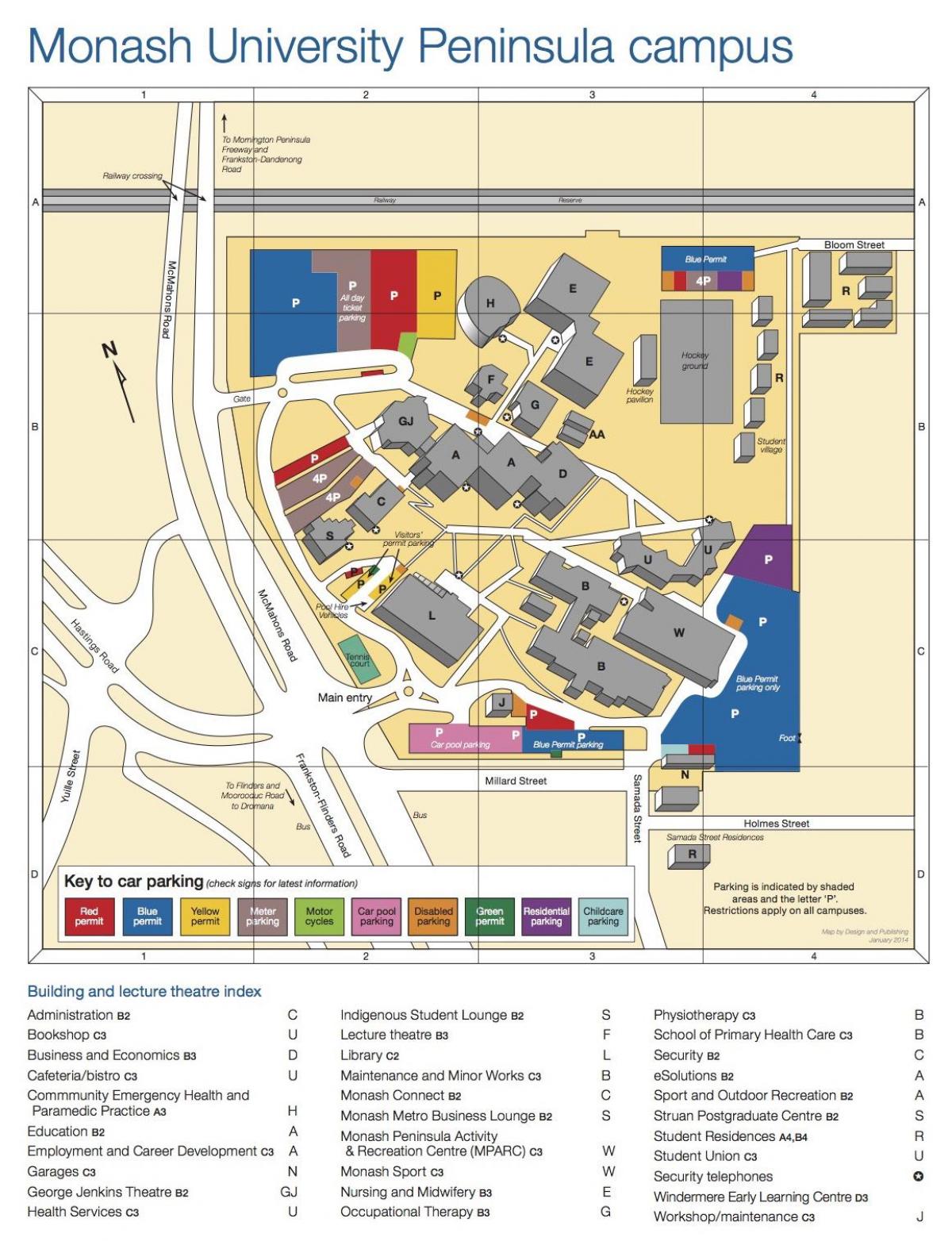 دانشگاه موناش نقشه پردیس