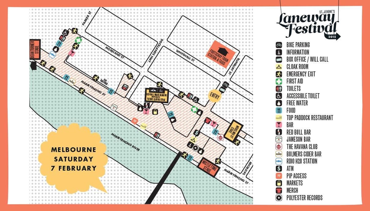 نقشه از ملبورن laneways