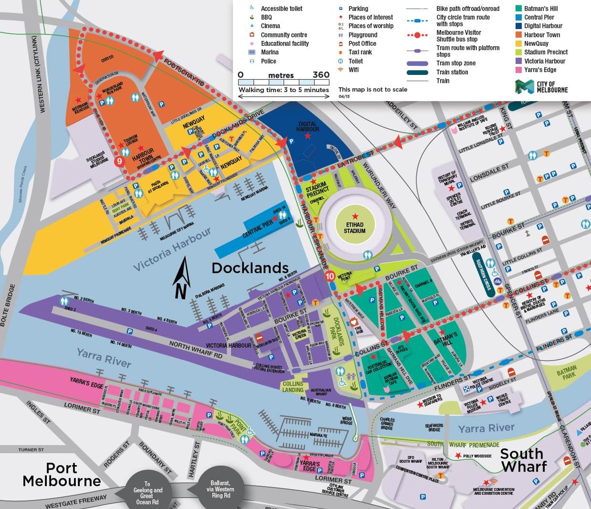 docklands نقشه ملبورن