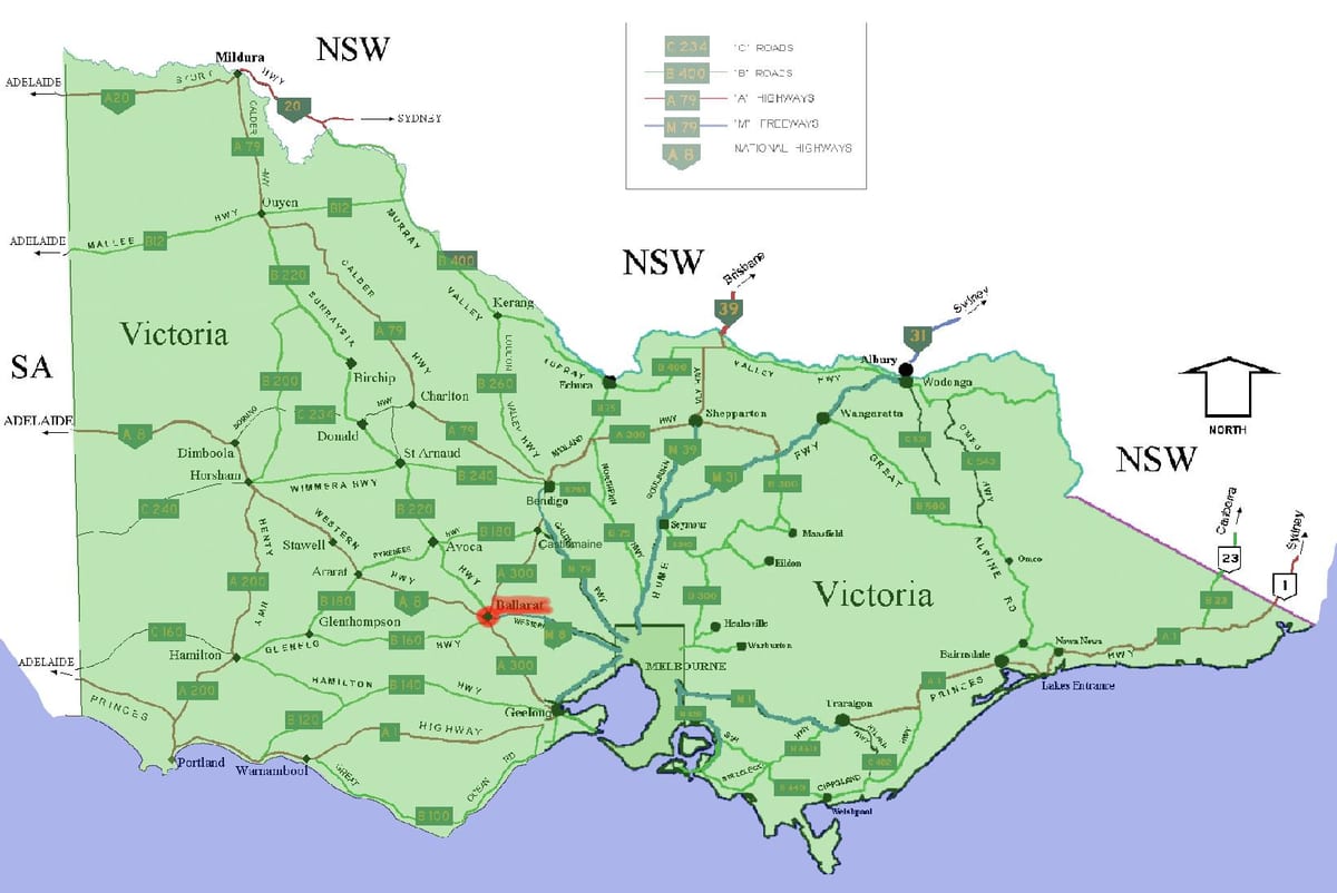 postcodes ویکتوریا نقشه