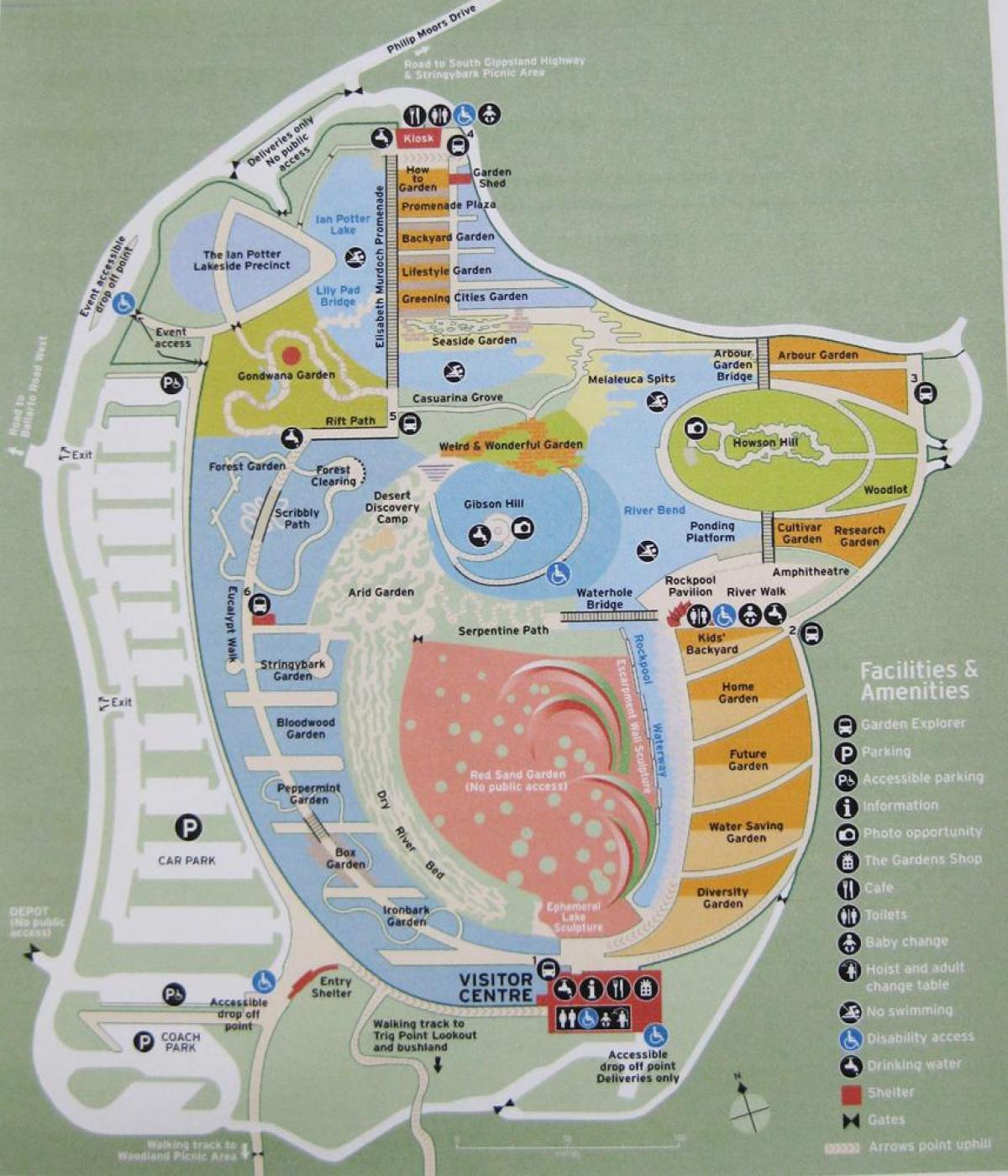 Royal botanic gardens نقشه