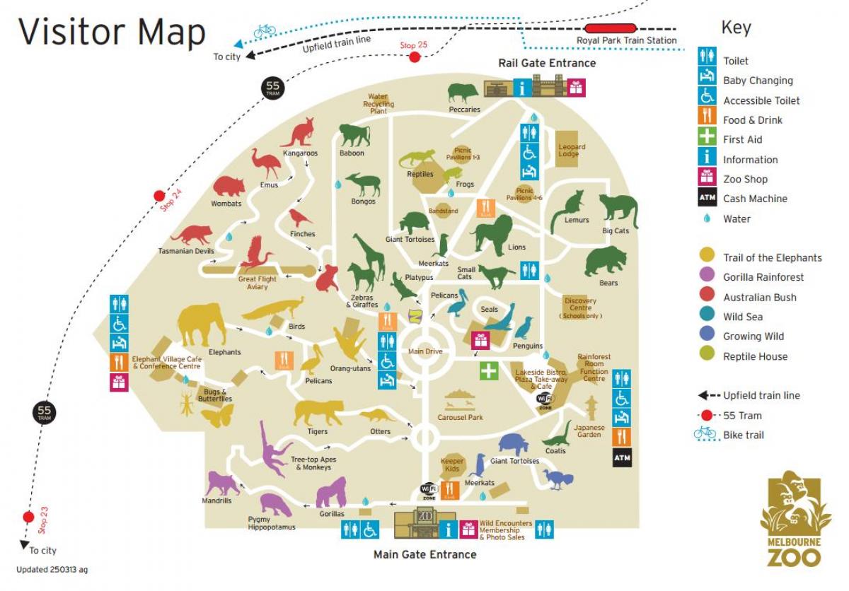 نقشه از باغ وحش ملبورن