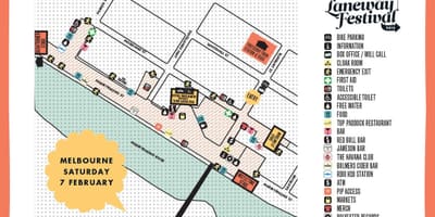 نقشه از ملبورن laneways