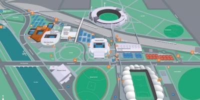 ملبورن پارک المپیک نقشه