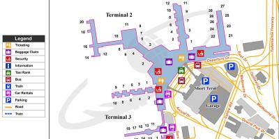 Tullamarine, ملبورن فرودگاه نقشه